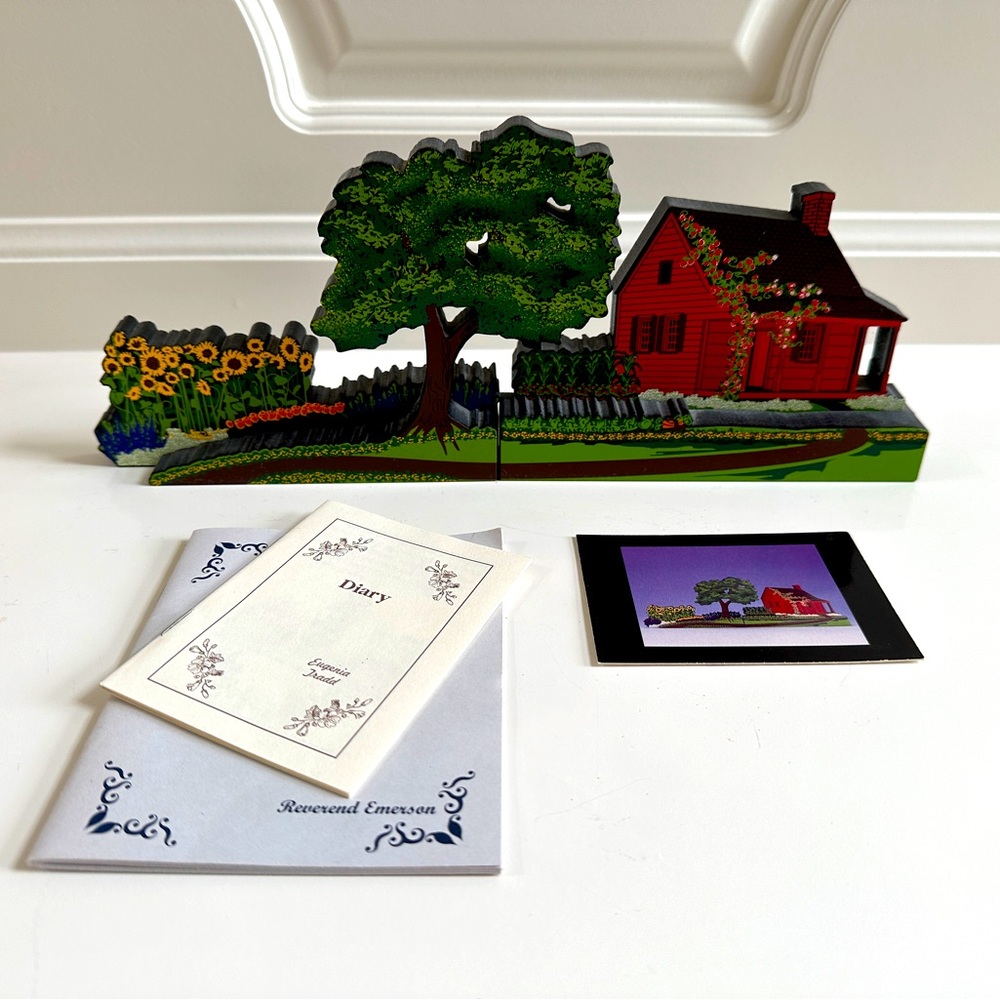 Shelia's Collectibles Eugenia's Cottage and Flower Garden Wooden Shelf-Sitters